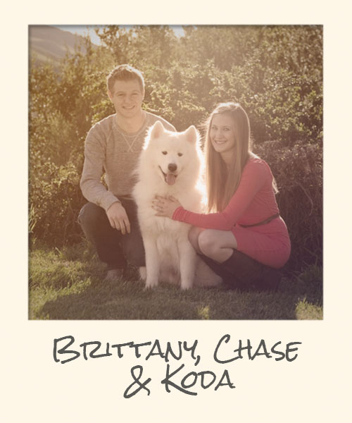 Brittany Chase and Our dog Koda